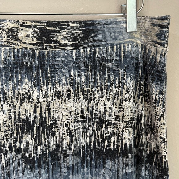 Roz&Ali Multicolor Maxi Boho Skirt Stretch Striped Tie Dye Blue Gypsy Women's PM - Picture 2 of 8